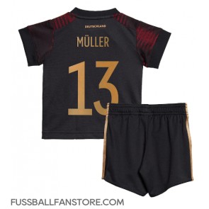 Deutschland Thomas Muller #13 Replik Auswärtstrikot Kinder WM 2022 Kurzarm (+ Kurze Hosen)